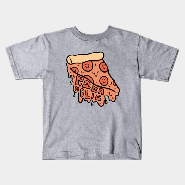 Pizza Holic Kids T-Shirt by Doodle by Meg